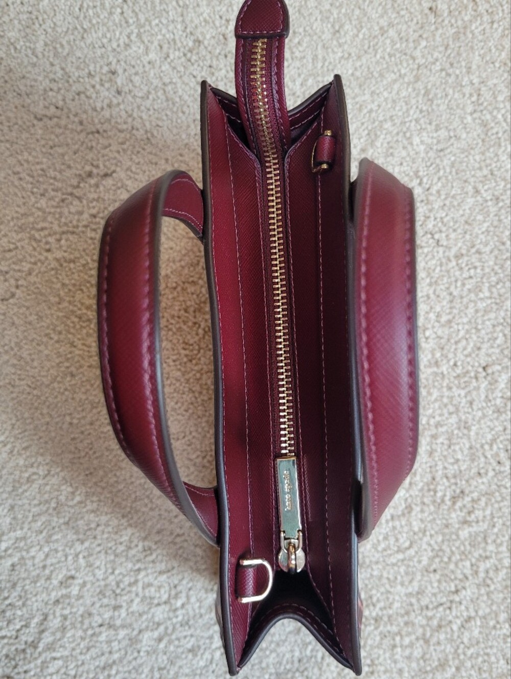 *NWOT* kate spade New York Tinsel Floral Satchel Crossbody Burgundy Floral Purse - Picture 13 of 14